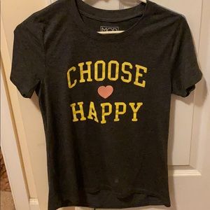 Dark grey “Choose Happy” t-shirt